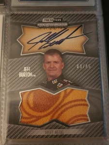Jeff Burton Signed with Sheet Metal Patch 2010 Prized Pieces Ink PPI-JB 8/45 - Picture 1 of 2