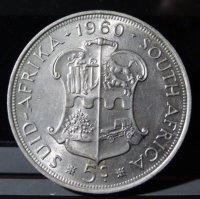 1960 South Africa 5 Shillings (Silver .500) - Image 1 of 4
