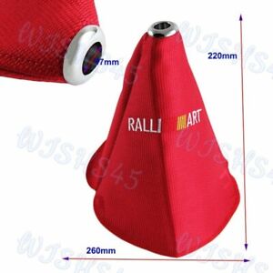 Red Stitch Shift Knob Shifter Boot for JDM RALLIART Racing Hyper Fabric MT/AT 3