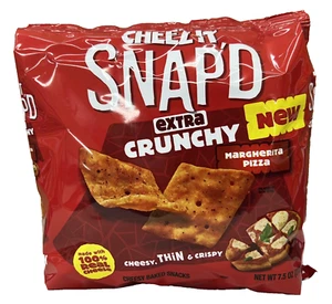 Cheez It Snap'd Extra Crunchy Margherita Pizza Thin Crispy Baked Snacks 7.5 oz - Picture 1 of 1