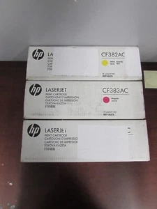 HP LASERJET PRINT CARTDIGE SET CF383AC, CF382AC E CF381AC (34E) - Foto 1 di 5
