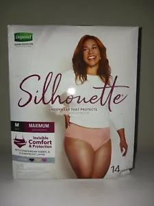Depend Silhouette Incontinence & Postpartum Underwear Women Medium (14 Count) - Picture 1 of 1