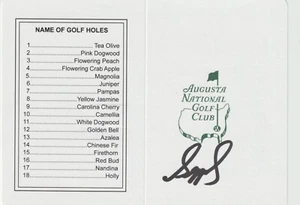SEPP STRAKA HANDSIGNIERTES AUTOGRAMM MASTERS GOLF TURNIER SCOREKARTE COA AUTO - Bild 1 von 1