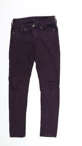H&M Womens Red Cotton Blend Skinny Jeans Size W27 L30 - Picture 1 of 12
