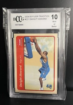 200405 Fleer Tradition Dwight Howard Orlando Magic RC #221 BCCG 10 - Image 1 of 2