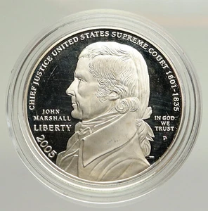 2005 P UNITED STATES Chief Justice John Marshall Proof Silver Dollar Coin i94828 - Picture 1 of 3