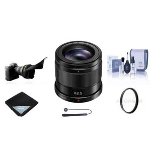 Panasonic LUMIX G 42.5mm f/1.7 Aspherical Lens for MFT with Accessories Kit - Picture 1 of 11