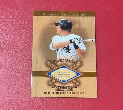 2001 SP Game Bat Milestone Magglio Ordonez Piece of the Action White Sox #I-MO - Image 1 of 2