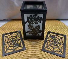Partylite P8977 Change O Luminary Candle Holder - Fall Halloween Winter Screens