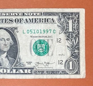 May 10, 1997 ; 5 October 1997 ( L 05101997 C ) Birthday Note $1 One Dollar Bill - Picture 1 of 3