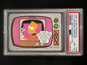 1990 Topps Simpsons #38 - It's The Bart Simpson Show, and Featuring The - PSA 8