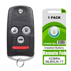 For 2009 2010 2011 2012 2013 2014 Acura TSX Remote Keyless Entry Flip Key Fob 4B - Picture 1 of 8