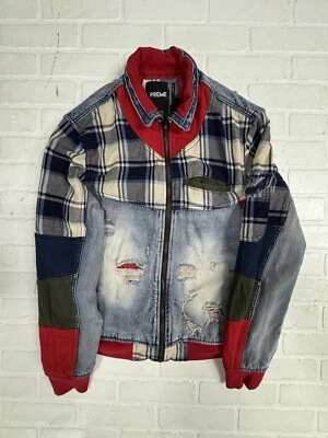 Abrigo/Chaqueta Mujer Denim Patchwork Por Prene Talla XL Envejecido Multicolor Foto 1 de 4