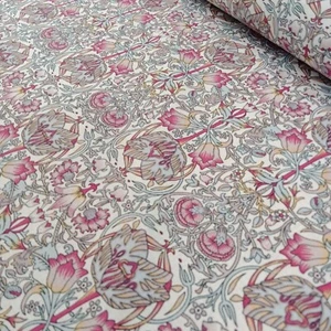 William Morris Pink Lodden Print Cotton Tana Lawn Fabric Per 50cm Dressmaking - Picture 1 of 8