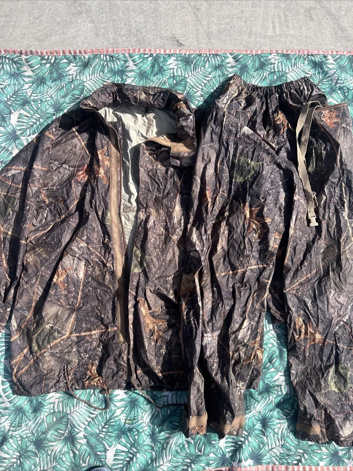 Burly Camo Full Body Waterproof Duck Hunting Suit Size Men’s M Coveralls Unworn - Image 1 of 4