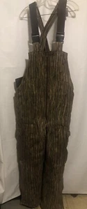 Vtg TROPHY CLUB Insulated Camouflage Hunting Camo Bib Overalls Men's XL  - Picture 1 of 9