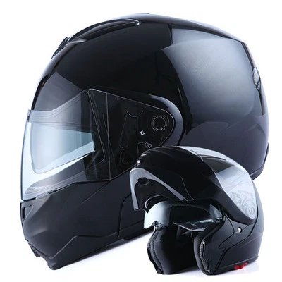 NUEVO 1Storm DOT Motocicleta Bicicleta Modular Abatible Cara Completa Casco Doble Visera Negro Foto 1 de 4