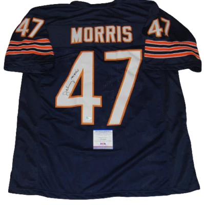 JOHNNY MORRIS signed (CHICAGO BEARS) Custom football XL jersey PSA/DNA AN10410 - Image 1 of 3