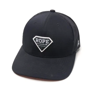 Black Rope Like a Girl Diamond Hooey Cowgirl Barrels Rodeo Mesh Snapback Hat Cap - Picture 1 of 12