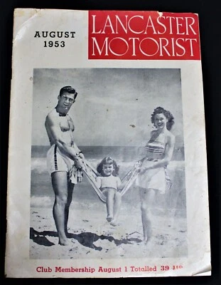 LANCASTER PENNSYLVANIA AUTOMOBILE CLUB MEMBER MAGAZINE AUGUST 1953 VINTAGE Foto 1 de 4