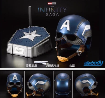 1/1 Killerbody Captain America Helmet Wearable Marvel Cosplay Mask With Base Men - Image 1 of 4