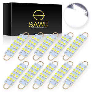 10 x White 43mm 211-2 212-2 214-2 12SMD 1210 Rigid Loop LED Bulb Door Trunk TOOL - Foto 1 di 5