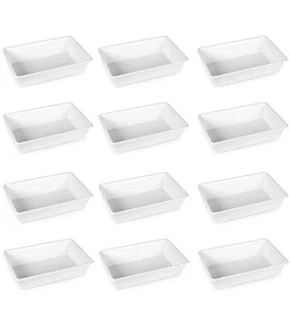 12pz GIGANPLAST Bacinella Frigor in Plastica Bianca 53 x 40cm x h 15cm 20 Litri - Foto 1 di 1