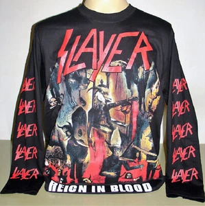 Camiseta Slayer Reign In Blood Metal Banda Mangas Largas Talla S M L XL 2XL 3XL ¡Nueva! - Imagen 1 de 2