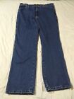 Wrangler George Straight Jeans Mens 38x32 (36x30) Blue Denim