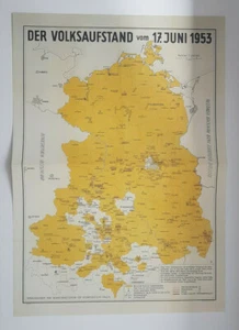 Landkarte - Der Volksaufstand vom 17. Juni 1953 Revolution DDR Dokument - Bild 1 von 2
