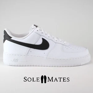 Nike Air Force 1 '07 White Black Pebbled CT2302-100 Men's Size 10.5 Shoes - Picture 1 of 13