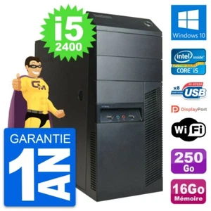 PC Tour Lenovo M91p Intel Core i5-2400 RAM 16Go Disque Dur 250Go Windows 10 Wifi - Foto 1 di 3