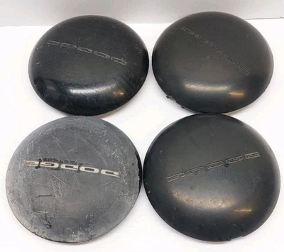 🤑 1991-96 Dodge Stealth Wheel Center Caps Set Of 4 Oem Used Blk #MB624752-01  - Image 1 of 4