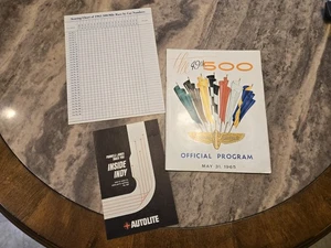 1965 OFFICIAL PROGRAM INDIANAPOLIS 500 MOTOR SPPEDWAY + SCROECARD & INSIDE INDY - Picture 1 of 24