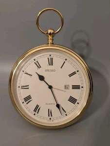 Seiko Taschenuhr Standuhr Quartz Made in Japan mit Kalenderfunktion DEFEKT? - Bild 1 von 3