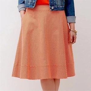 Falda Lane Bryant The Modernist Collection Algodón Elástico Lunares Línea A con Poc - Imagen 1 de 8