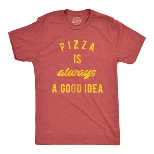 Herren T-Shirt Pizza Is Always A Good Idea Party Liebhaber lustig Sarkasmus Grafik Shirt - Bild 1 von 7