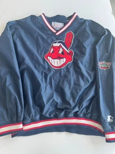 Vintage Starter Cleveland Indians Pullover Jacke 4XL - Bild 1 von 7