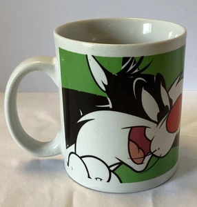 Vintage 1998 Sylvester & Tweety Bird Coffee Tea Mug Looney Toons Warner Bros - Picture 1 of 4