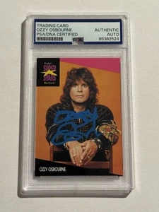 OZZY OSBOURNE SIGNED AUTO RC 1991 PROSET SUPERSTARS MUSICARDS ROOKIE RARE PSA - Picture 1 of 2
