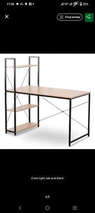 woltu computer office desk with 4 shelves storage - Bild 1 von 2
