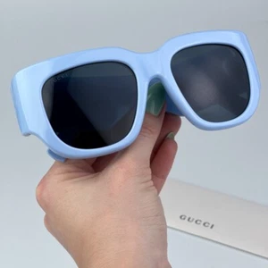 Gucci Women Sunglasses Light Blue Dark Blue Square GG1545S 004 BRAND NEW - Picture 1 of 12