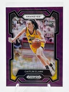 Caitlin Clark #57 Purple Wave Prizm (RC)- 2024 Panini Prizm Draft Picks - Picture 1 of 2