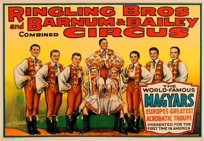 NEW Ringling Bros & Barnum & Bailey Circus Poster Print Canvas Greatest Show - Image 1 of 3