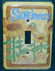 AWESOME PAINTED METAL SUNFLOWER LIGHT SWITCH COVER!!