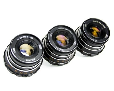 Soviet lens INDUSTAR 61 l/d rangefinder f2.8/55 mm Copy Leica mount M39 - 3 pcs - Image 1 of 4