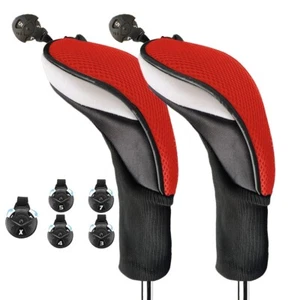 Copricapo mazza da golf collo lungo 1/2 pezzi per legno ibrido - Foto 1 di 26