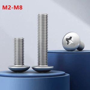 A2 Stainless Steel M2-M8 Phillips Pan Truss Head Machine Bolts Screws M3 M4 M5 - Picture 1 of 11