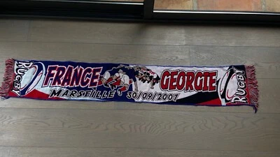 Écharpe Vintage Rugby France Géorgie 30 Septembre 2001 - Photo 1/4
