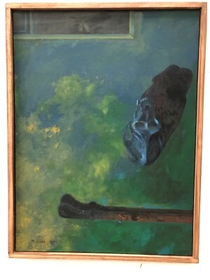 Pintura Acrílica Original - Calavera de Mono y Bastón  Foto 1 de 4